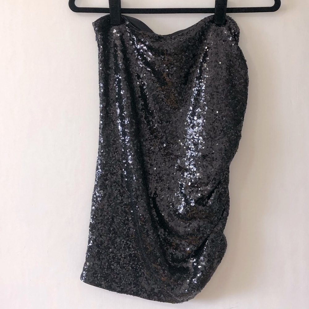 NWOT Express sequin ruched skirt